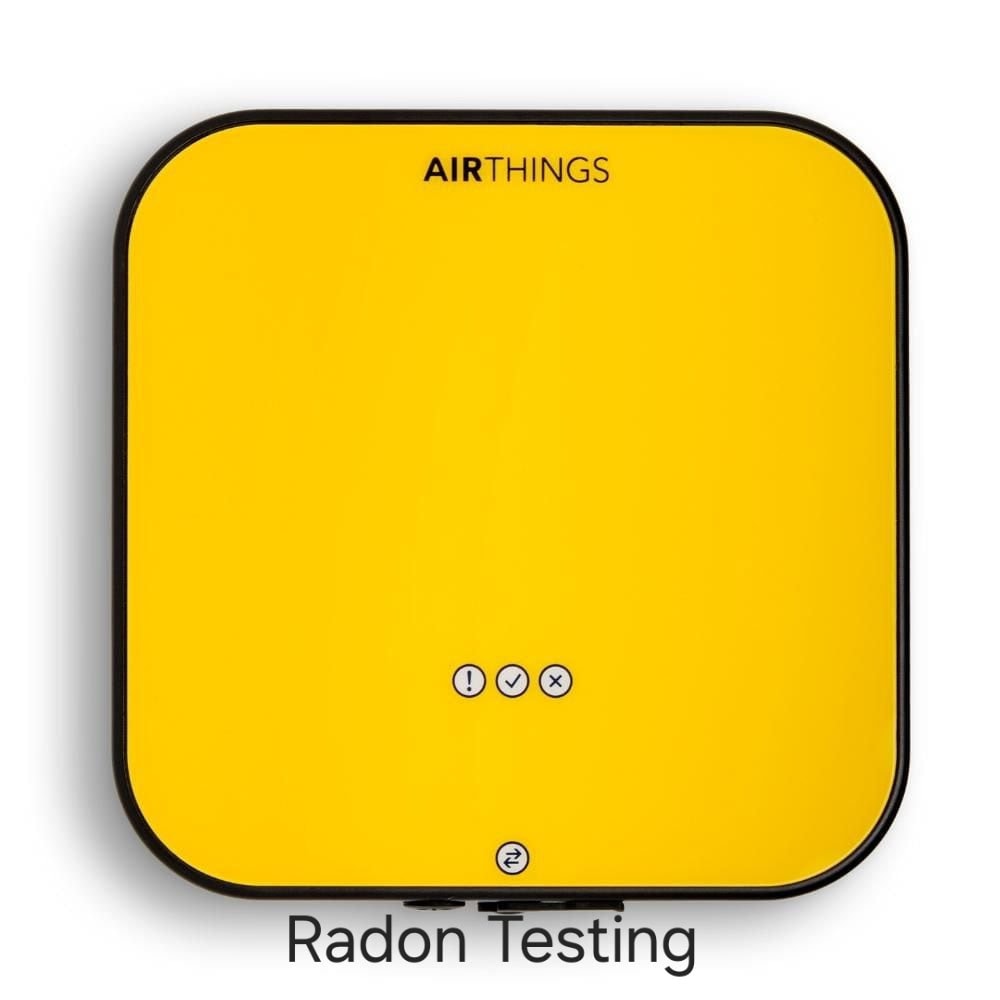 AirThings radon testing device used by Radon Plus certified technicians